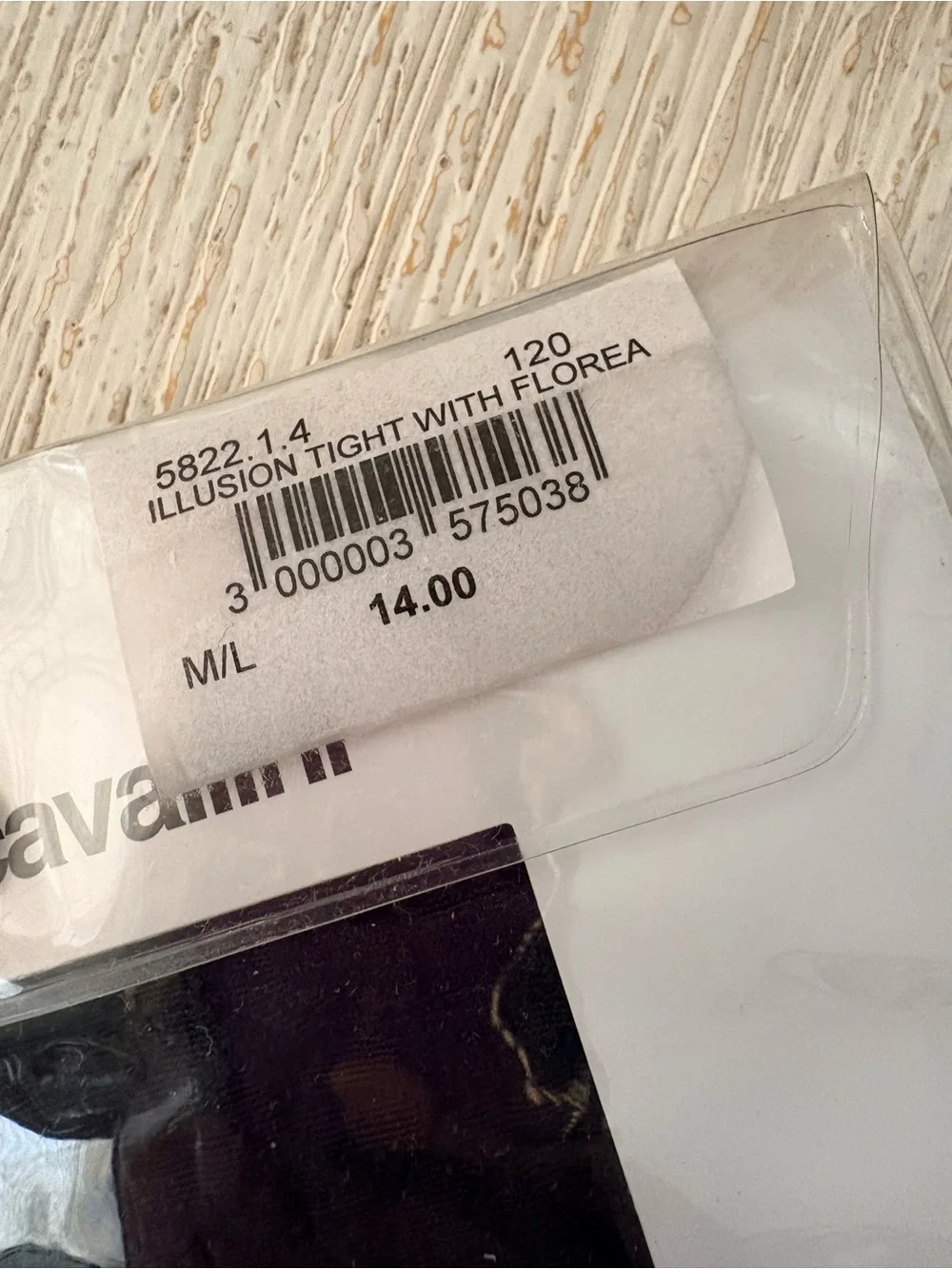 NWT Emilio Cavallini Black Illusion Florea Tights Size M/L Made in Italy